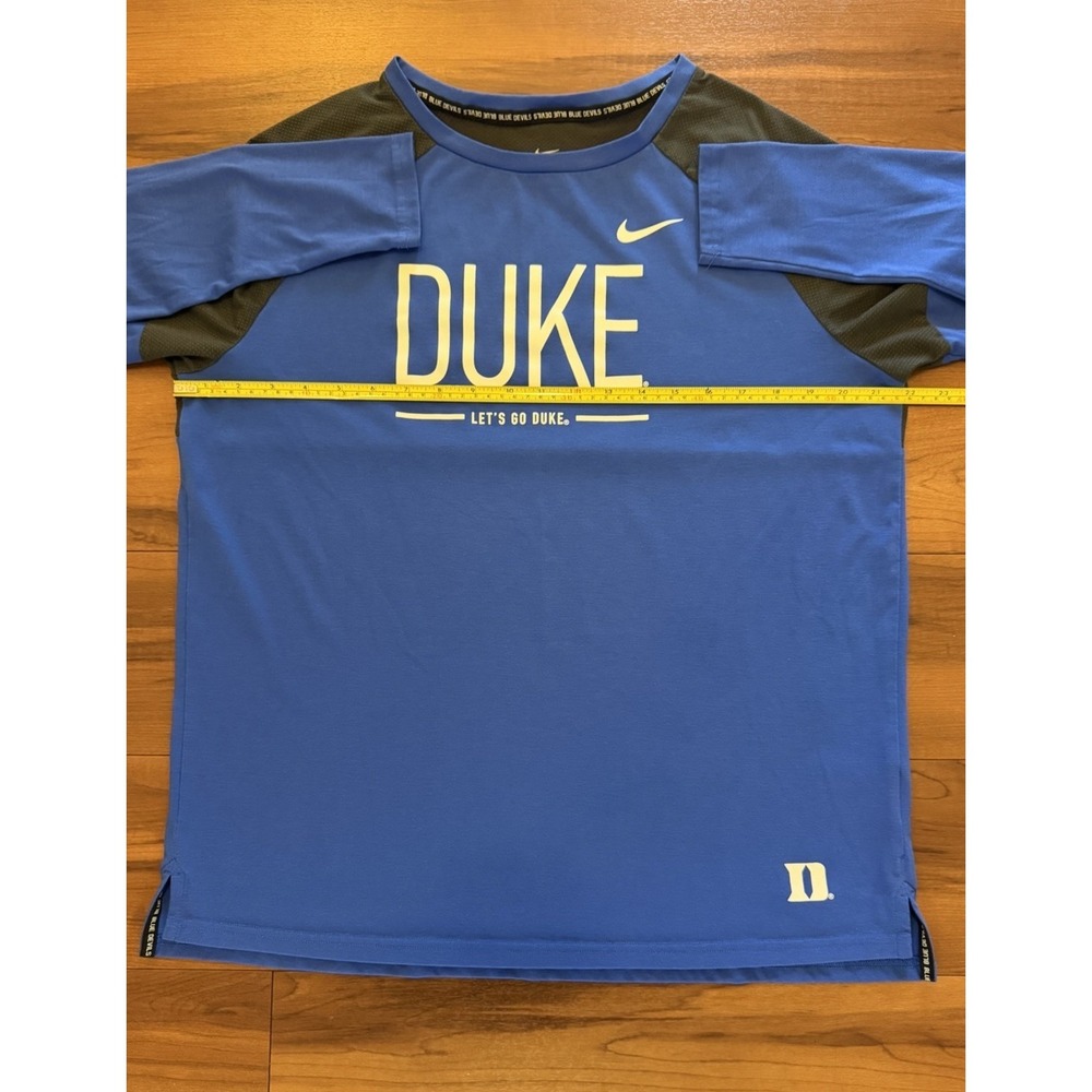 Nike Duke Blue Devils University Long Sleeve Shirt NCAA Black Men's Size Large L - Picture 10 of 12